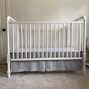 Restoration Hardware Ticking Stripe Crib Skirt